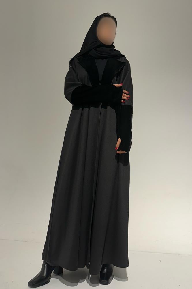 عبايات خمرة - جوخ مع مخمل كوري - الصورة 2