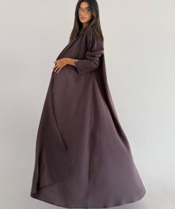 Alternative view of عبايه حرير مغسول نص كلوش