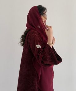 Alternative view of عباية من الصوف الايطالي قصة ربع كلوش