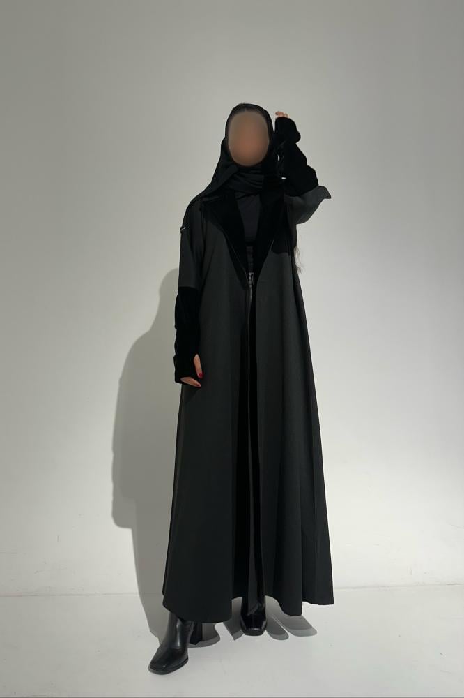 عبايات خمرة - جوخ مع مخمل كوري - الصورة 4