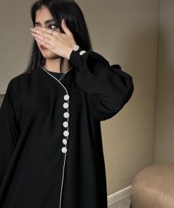 Alternative view of عبايات بيست - عباية نص كلوش صيفيه ب ازرار ملونه-910