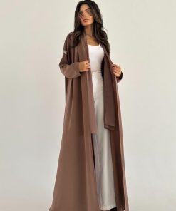 Alternative view of عبايات خمرة - عبايه نص كلوش كريب صيفي