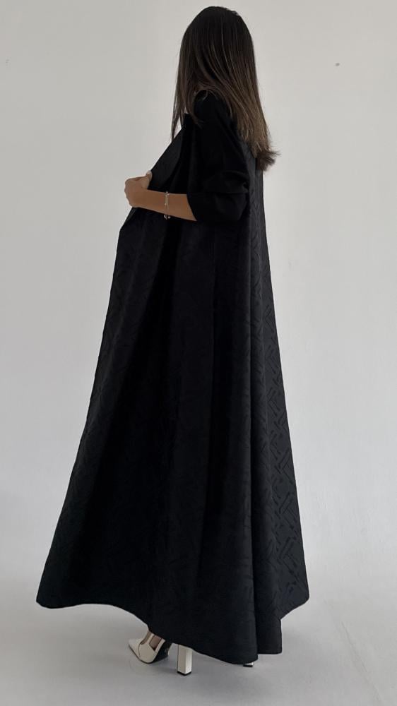 عبايات خمرة - عبايه تفته جاكار قصة نص كلوش - Image 2