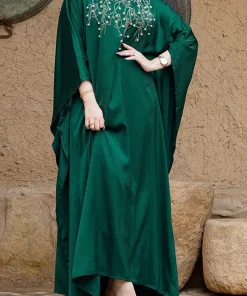 Alternative view of فيفيتش - فساتين ماكسي من الساتان مزينة بخرز مثقوب ساخن وأكمام واسعة