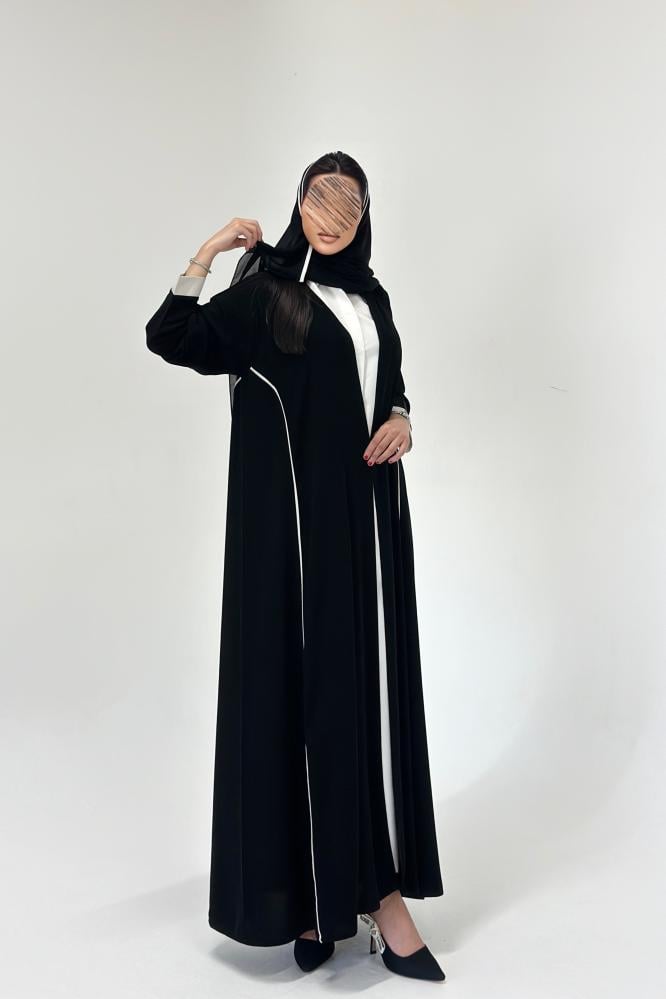 عبايات خمرة - عباية كريب انترنت قصة نص كلوش - Image 2