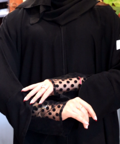 عبايات بيست - عباية نص كلوش بتدخيلة مفتوحة-890