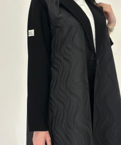 عبايات خمرة - عباية تفته مع كريب قصة نص كلوش