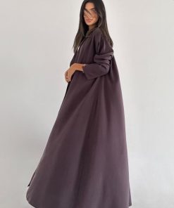 عبايه حرير مغسول نص كلوش