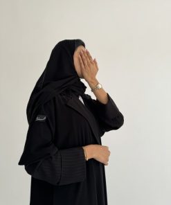 Alternative view of عبايات خمرة - عباية كريب ملكي قصة نص كلوش