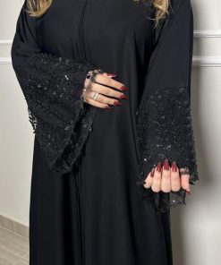 عبايات بيست - عباية نص كلوش بتدخيلة فخمة-951