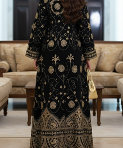 فيفيتش - كارديجان عباية بأكمام طويلة بنقشة برونزية