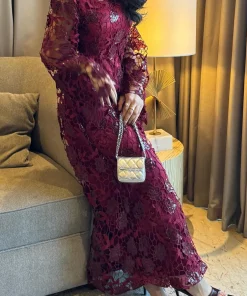 Alternative view of فيفيتش - طقم فساتين كت ماكسي دانتيل قابل للذوبان في الماء مزين بالترتر [طلب مسبق]