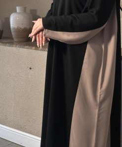 عبايات بيست - عباية صيفيه بتدخيله ملونه-K088