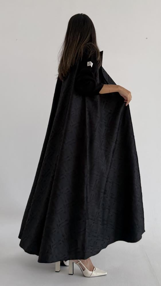 عبايات خمرة - عبايه تفته جاكار قصة نص كلوش - Image 3