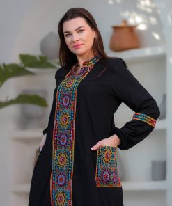 دار الجلابية - جلابية قطن بجيبين و تطريز ايتامين سيناوي