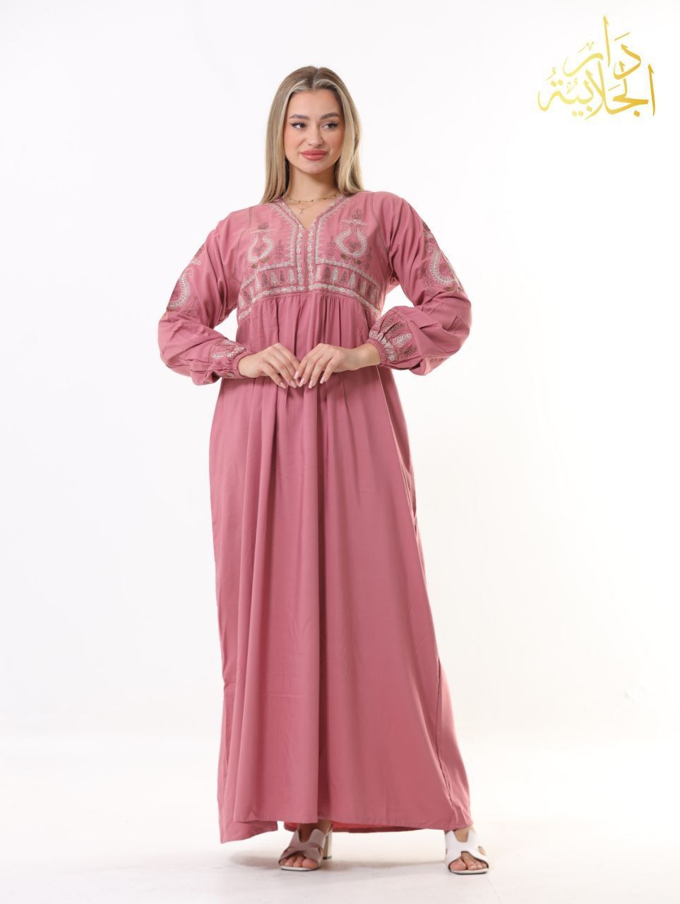 دار الجلابية - جلابية قطن بقصة صدر كسر و تطريز - الصورة 6