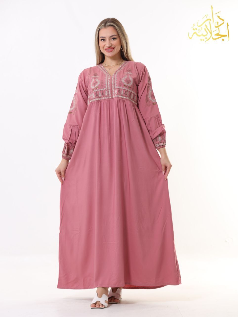 دار الجلابية - جلابية قطن بقصة صدر كسر و تطريز - الصورة 5