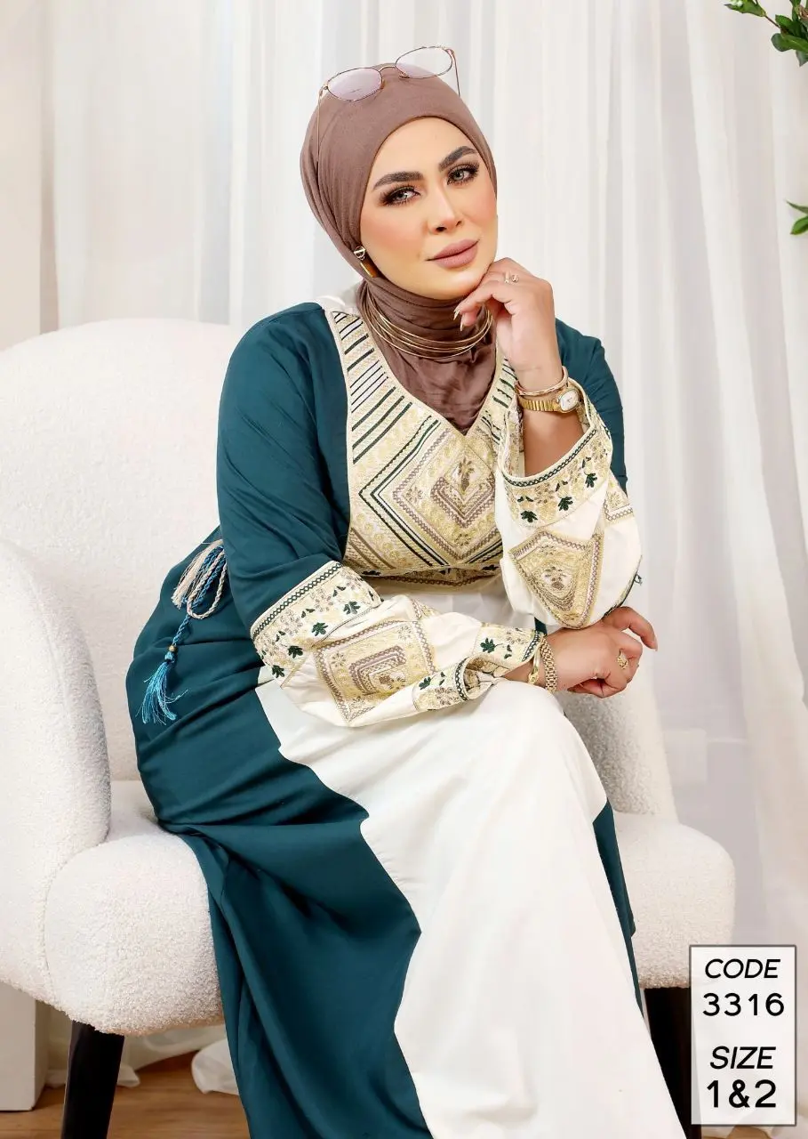 دار الجلابية - عباية قطن مطرزة - الصورة 7