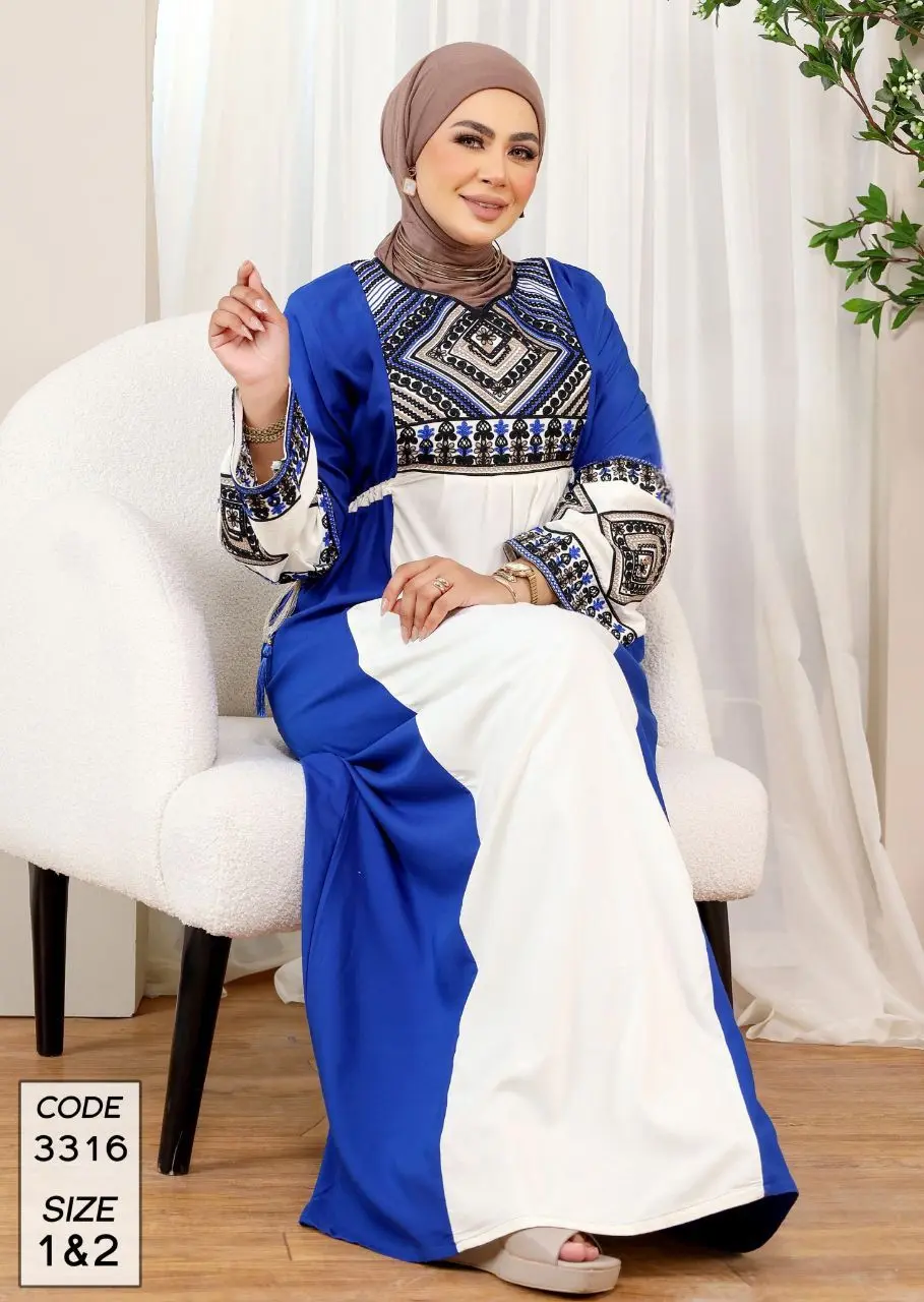 دار الجلابية - عباية قطن مطرزة - الصورة 4