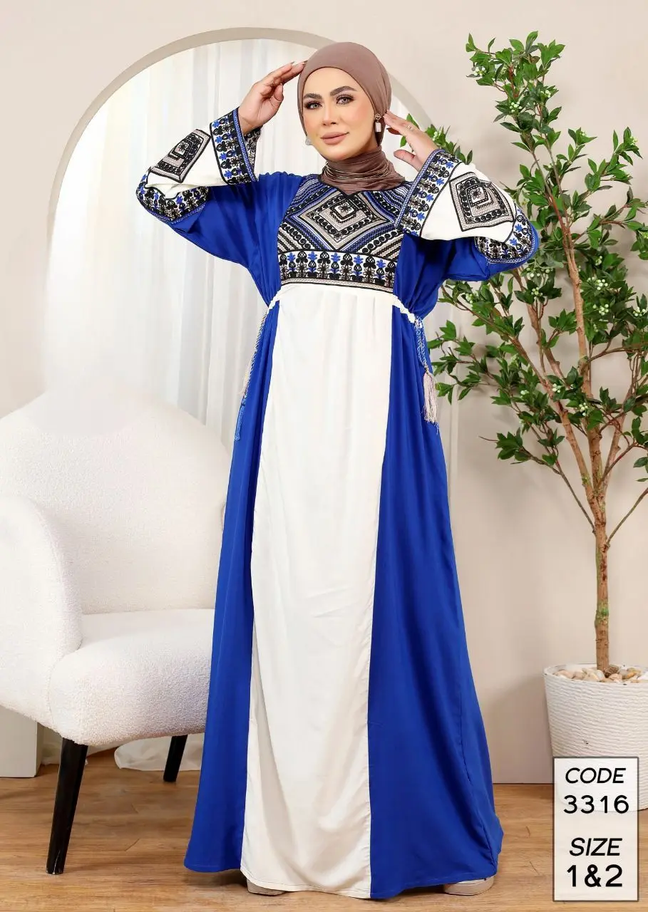 دار الجلابية - عباية قطن مطرزة - الصورة 3