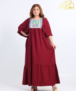 Alternative view of دار الجلابية - جلابية قطن بكم مروحة و تطريز