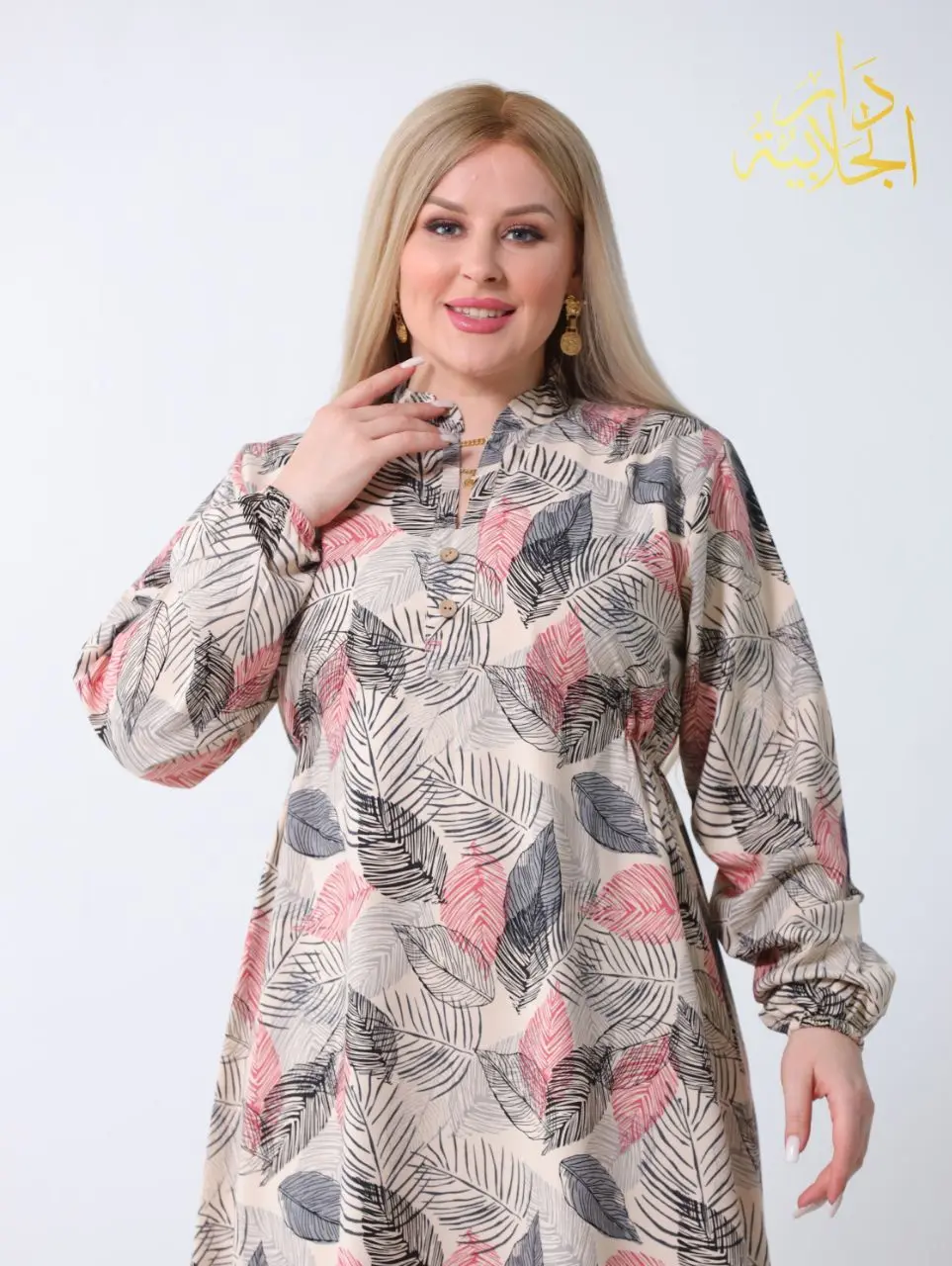 دار الجلابية - عباية كتان مشجر - Image 6