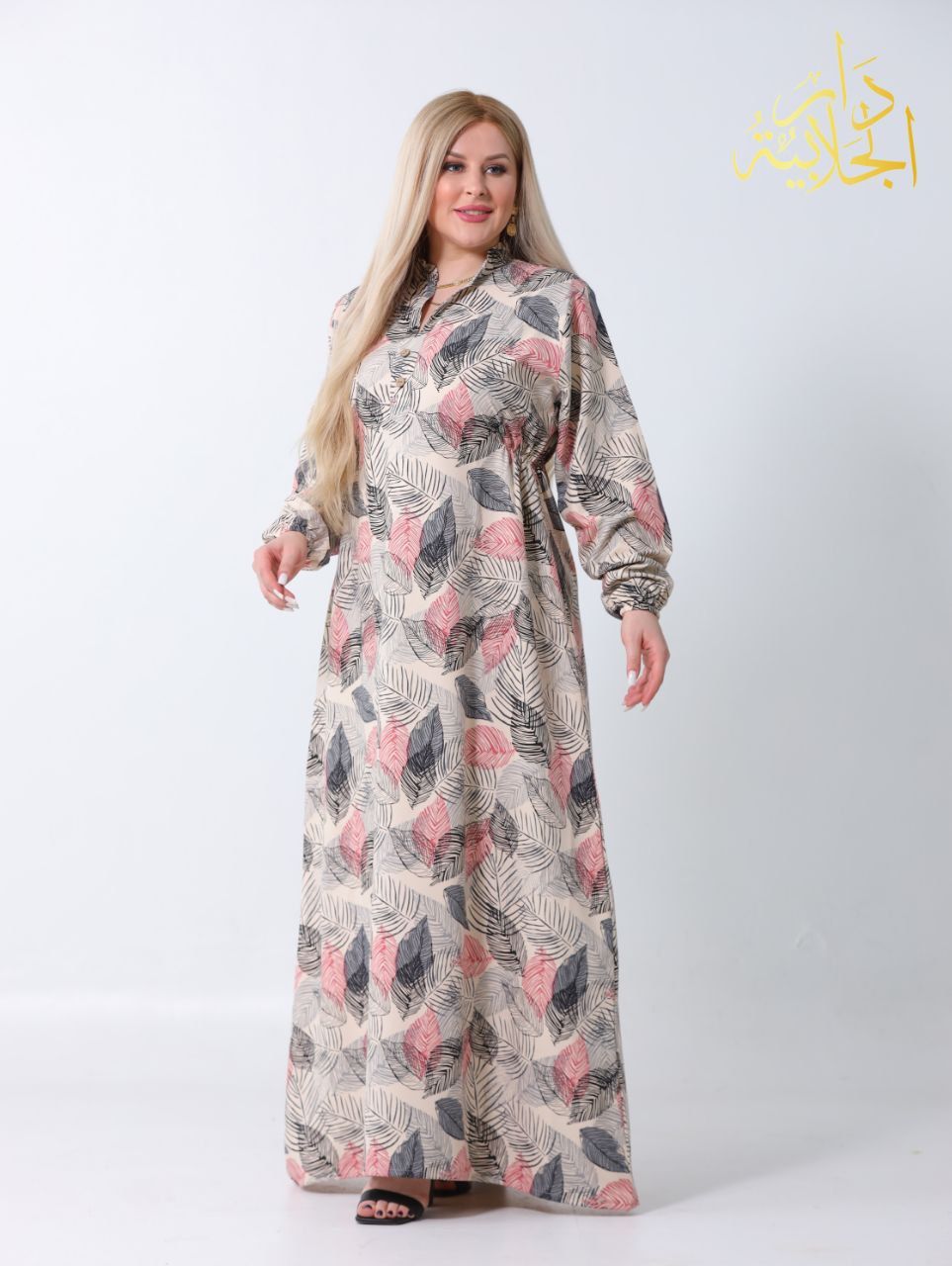 دار الجلابية - عباية كتان مشجر - Image 5