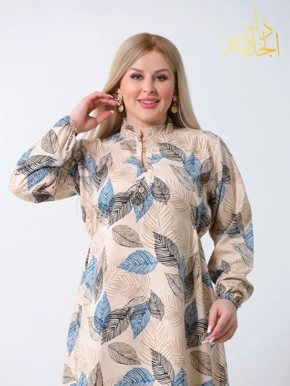 دار الجلابية - عباية كتان مشجر - Image 8