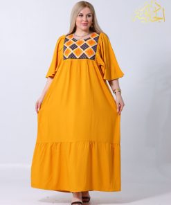 Alternative view of دار الجلابية - جلابية قطن بكم فراشة و تطريز