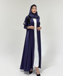 عبايات خمرة - عباية كريب جاكار قصه نص كلوش