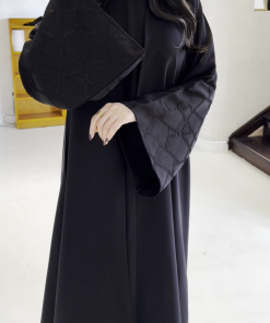 عبايات بيست - نص كلوش بلمسة هندسية فريدة-1470