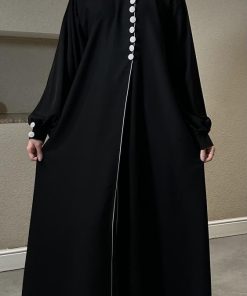 عبايات بيست - عباية نص كلوش صيفيه ب ازرار ملونه-910