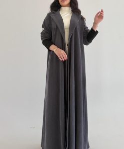 Alternative view of عباية صوف ايطالي قصة ربع كلوش