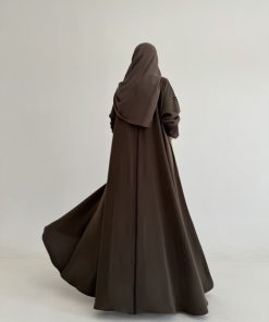 عباية قماش كريب قصة نص كلوش