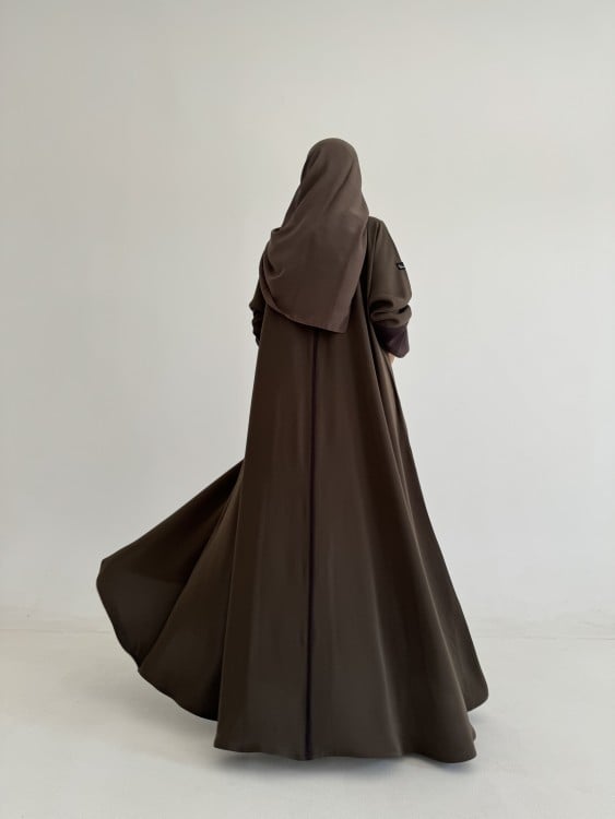 عباية قماش كريب قصة نص كلوش