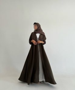 Alternative view of عباية قماش كريب قصة نص كلوش