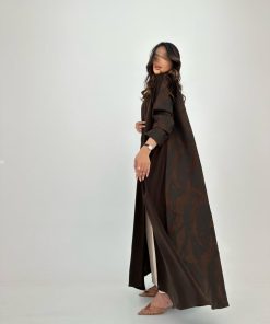 Alternative view of عباية كريب صيفي مع تفته