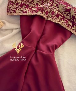 Alternative view of روز المها - فستان عودي مطرز بخيوط ذهبية