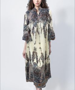 تريجر آيلاند - فستان ميدي بأشكال هندسية