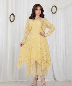 أوبرا فاشن - فستان العيد بناتي راقي مع جاكت قصير وتفاصيل دانتيل وكريستال