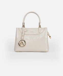 أوبرا فاشن - شنطة نسائيه ماركه لورينا بتصميم كلاسيكي لون بيج