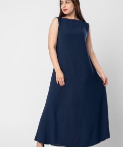 دار امتنان - فستان عباية بقصة مميزة باللون الكحلي 2050