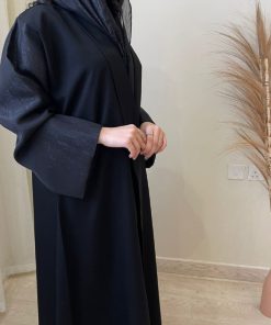 مارينا للعبايات - عباية كتان لمعه من الاكمام