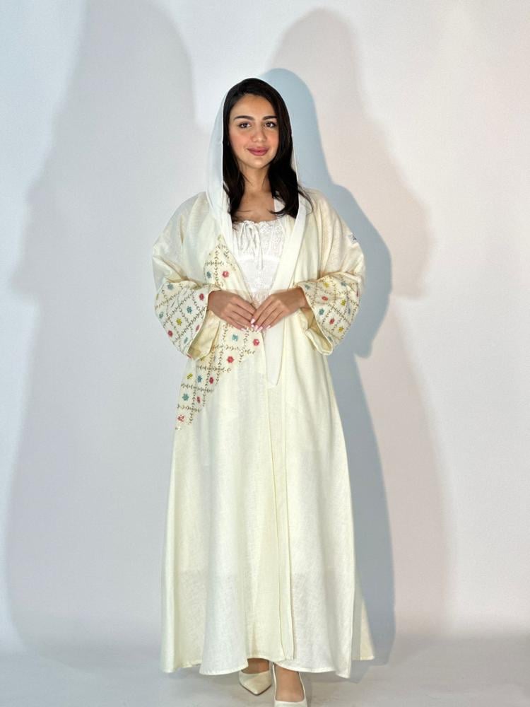 مارينا للعبايات - عبايت دلال لون بيج فاتح - Image 2