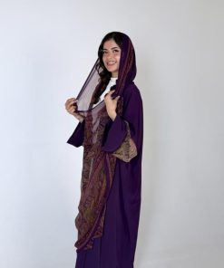 Alternative view of عزة المتميزة - حرير بنفسجي سادة