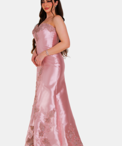 Alternative view of تريجر آيلاند - فستان سهرة طويل ساتان مزين بالتطريز