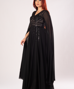 Alternative view of تريجر آيلاند - فستان سهرة طويل شيفون باكمام طويله