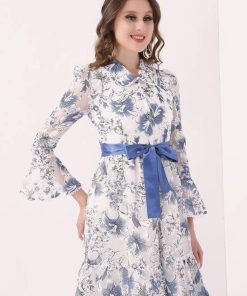 Alternative view of تريجر آيلاند - فستان قصير مشجر ب حزام