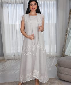 Alternative view of ورزان - جلابية ريش ناعمة قطعتين بتصميم أنيق