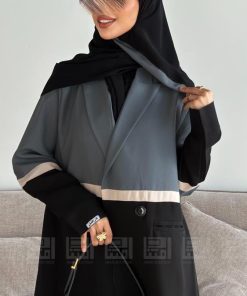 دار امتنان - عباية سوداء بليزر صيفية- 1538